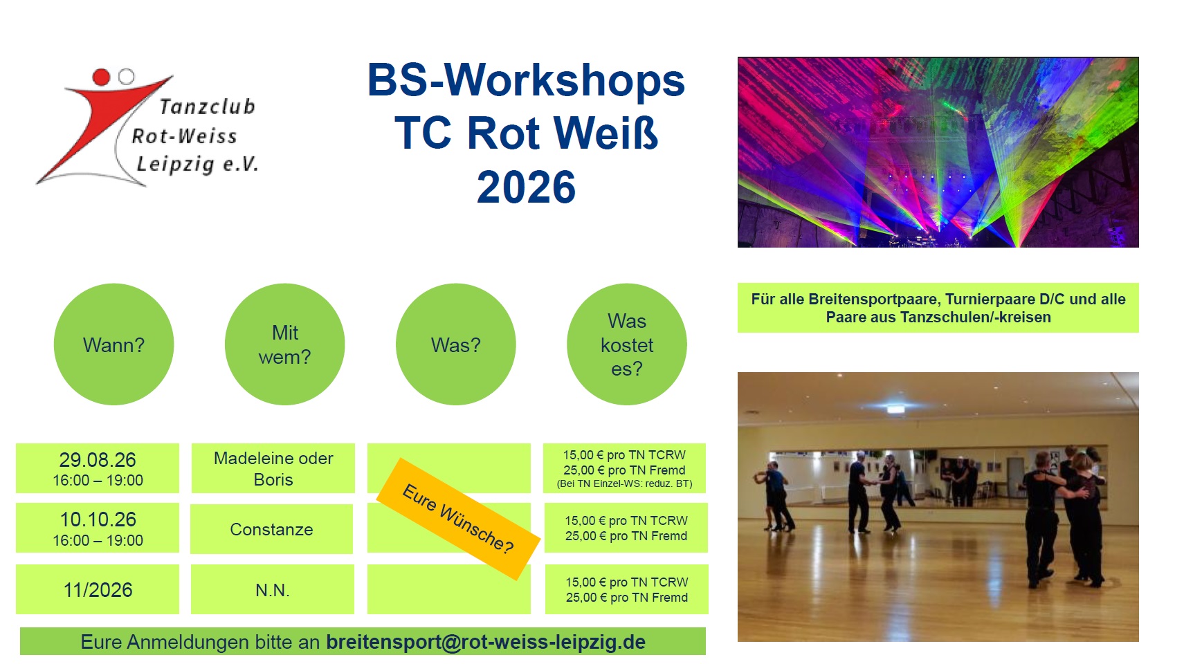 Übersicht Breitensport-Workshops 2026